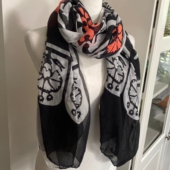 Zara Peach Orange Coral Black White Whimsical Bohemian Whimsigoth Cozy Warm Goth - Picture 5 of 16